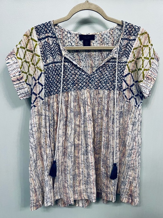 Rachel Tops - RACHEL Rachel Roy Boho Smocked Peasant Tunic - Size Medium - Cotton blend